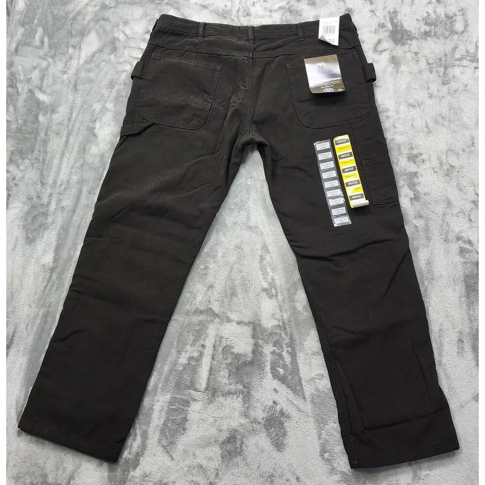 NEW Polar King Key Pants Mens‎ 40X32 Black Fleece Lined Canvas Carpenter Utility